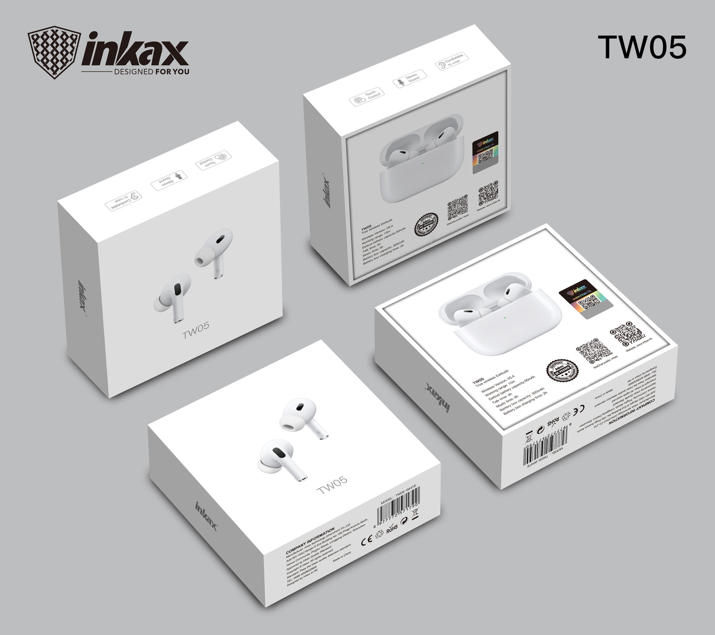 (NO DC) INKAX Bluetooth earphone Original packaging