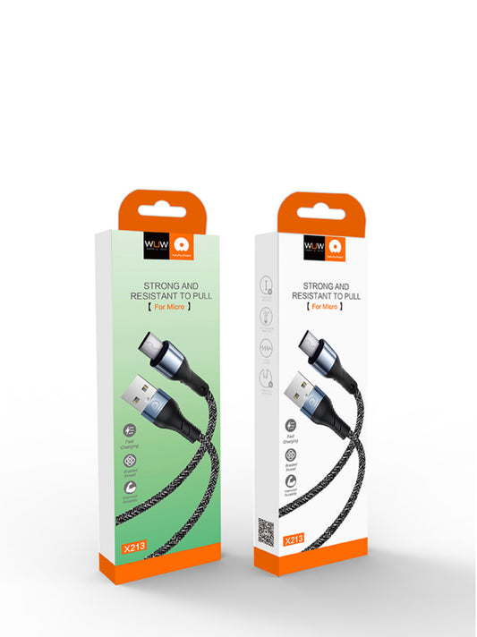 (NO DC)MICRO CHARING DATA CABLE BRAIDED WIRE